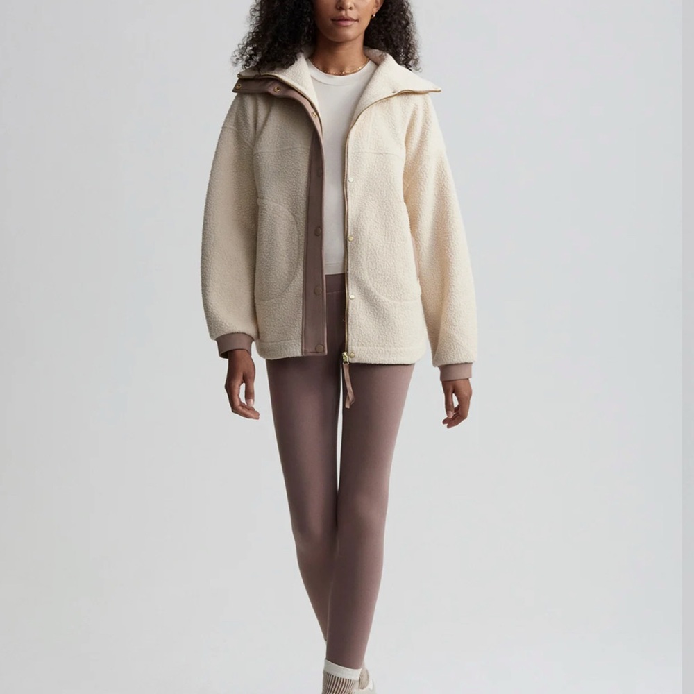 Varley Tatton Fleece Jacket Cool Sand | Size S | Sold Out Size - Picture 11 of 15